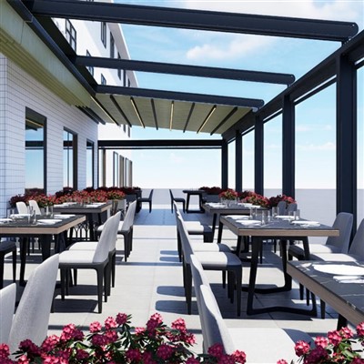 Commerciële restaurantpergola